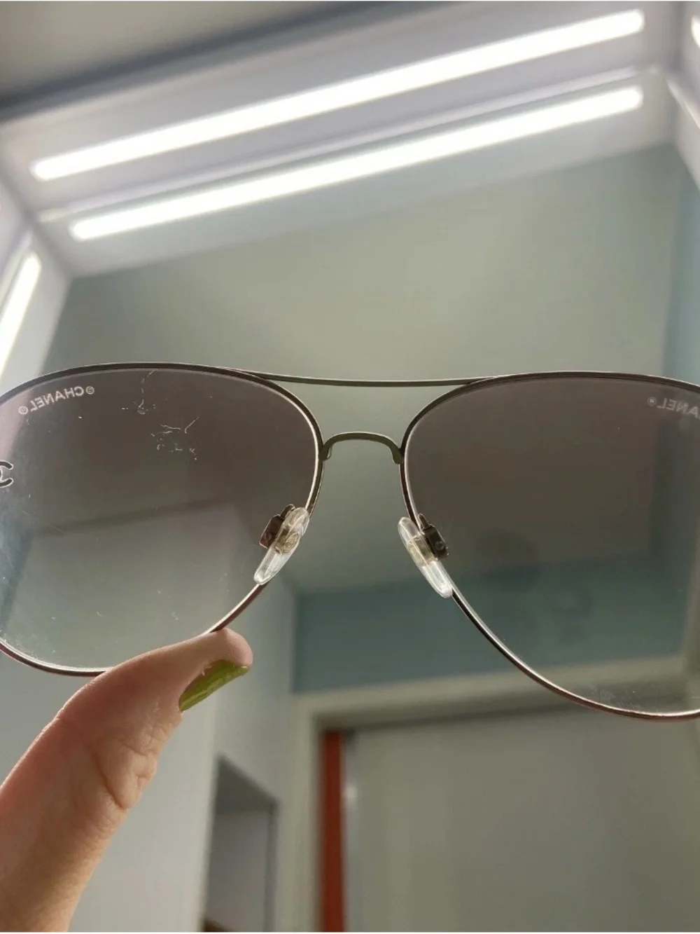 CHANEL Pink Gradient Aviator Sunglasses 4189-T-Q Teardrop